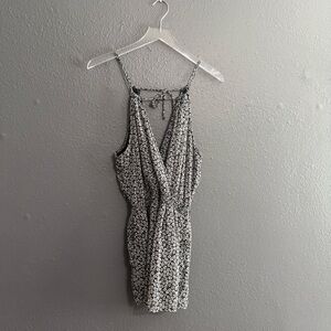 Abercrombie & Fitch Black Floral Romper Size S